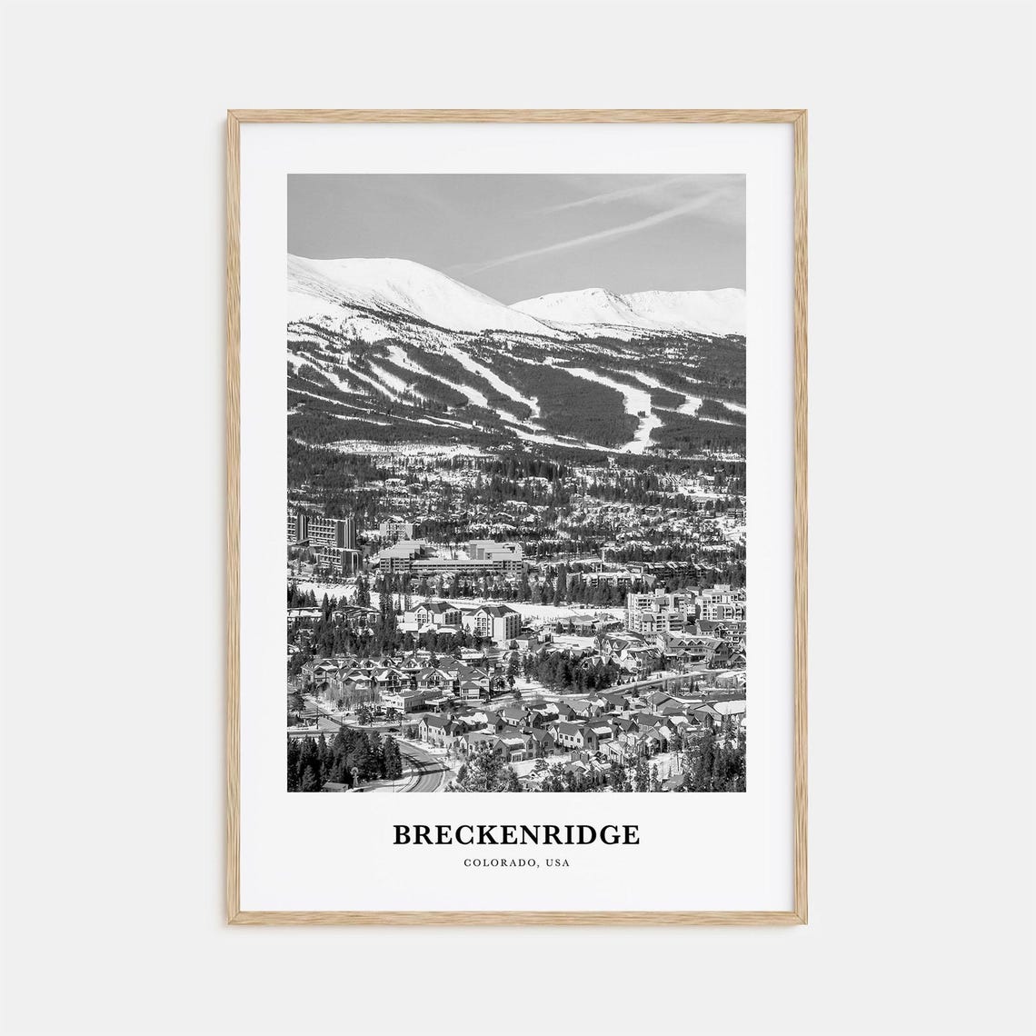 Breckenridge Ski Resort Mountain Slopes Colorado Travel Poster