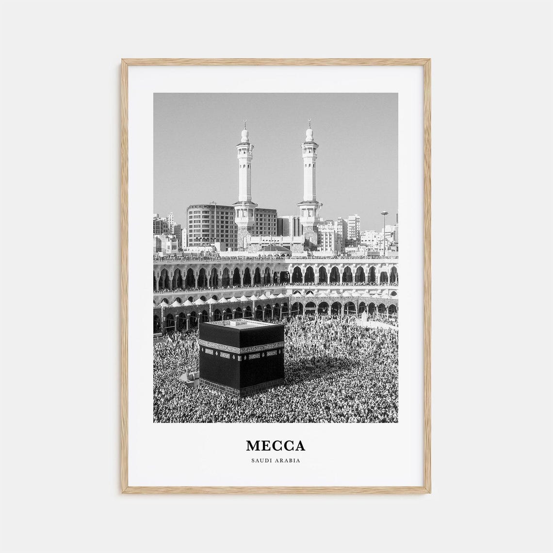 Mecca Saudi Arabia Kaaba Grand Mosque Pilgrimage Photography Poster