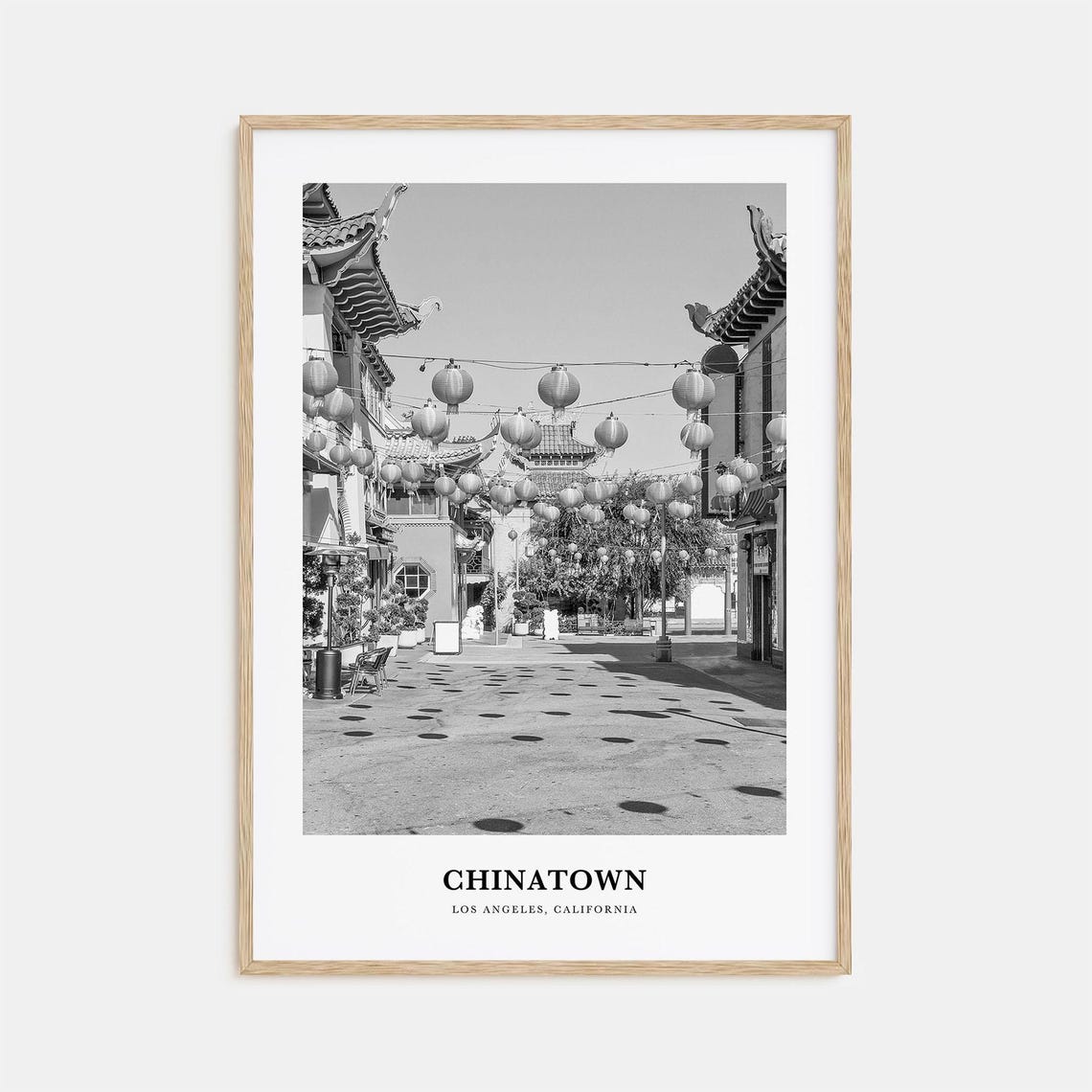 Chinatown Los Angeles Lantern Lined Street California Poster