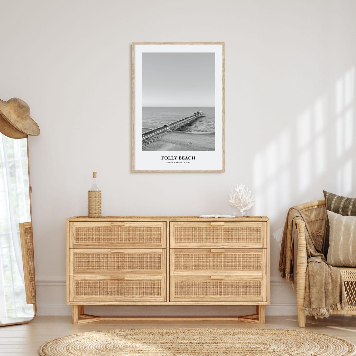 Folly Beach Wall Art Folly Beach Wall Decor Folly Beach Poster Folly Beach Home Decor Folly Beach Travel Gift Folly Beach Travel Print - Image 3