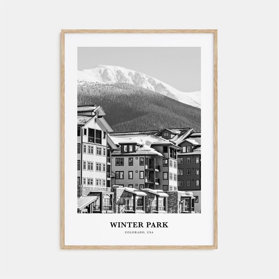 Winter Park Colorado Ski Resort Village Snowy Mountain Poster