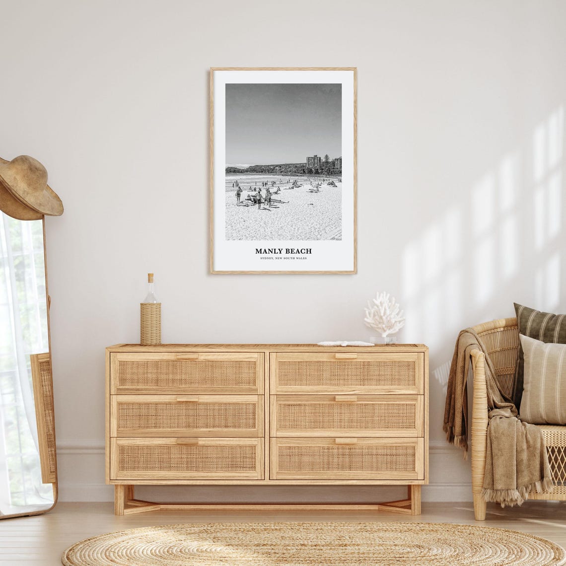 Manly Beach Crowded Shoreline Sydney Australia Travel Poster - Image 3