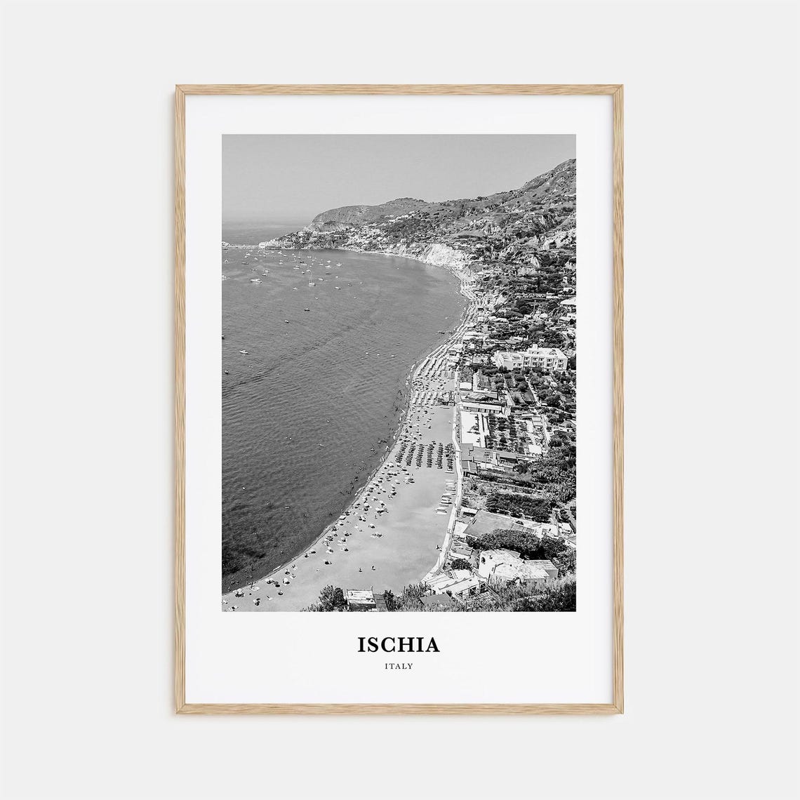 Ischia Italy Island Beach Aerial View Mediterranean Coast Poster