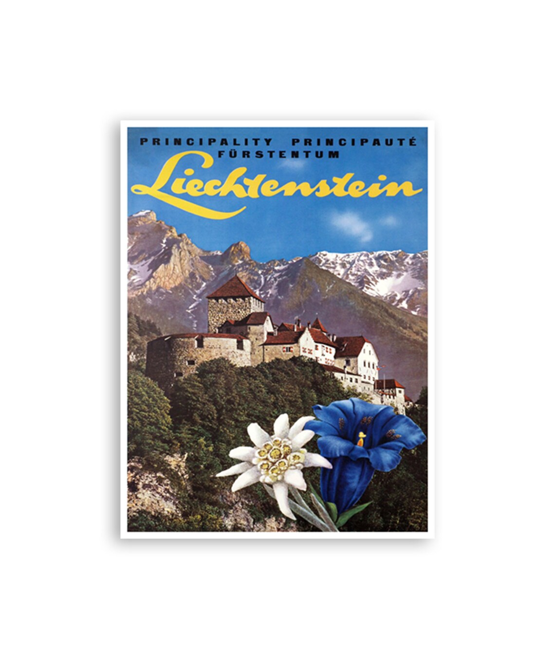 Liechtenstein Travel Poster, Place Name Wall Art