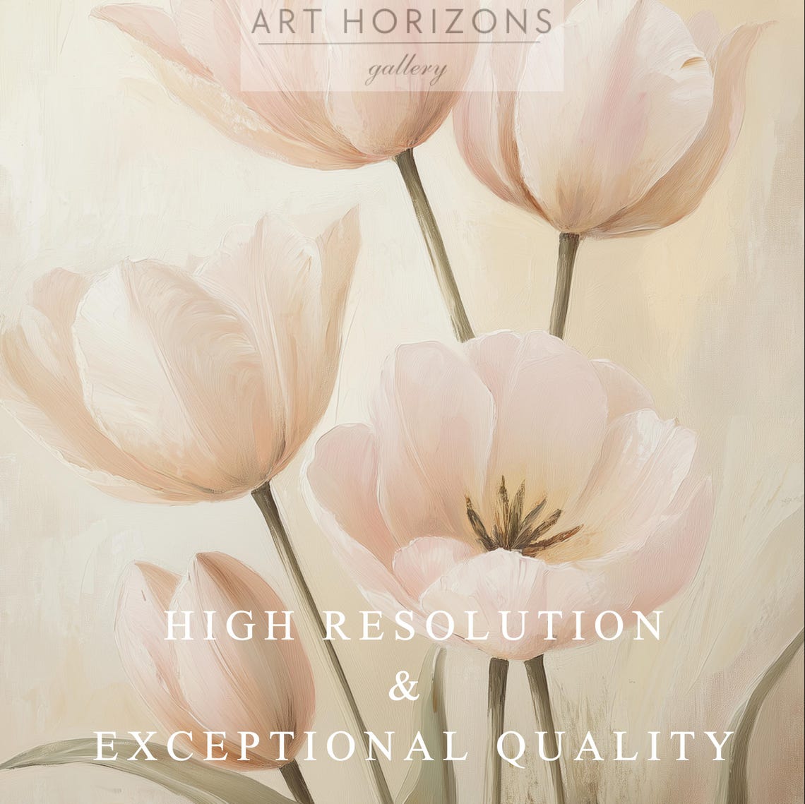 Soft Blush Pink Tulips In Morning Light Minimalist Floral Art Poster - Image 3