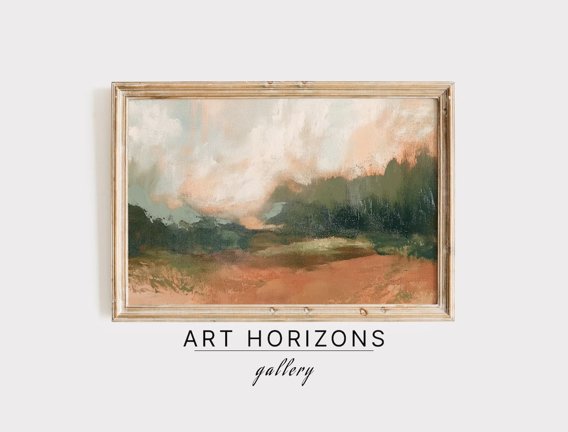 English Countryside Vintage Oil Painting Art Print