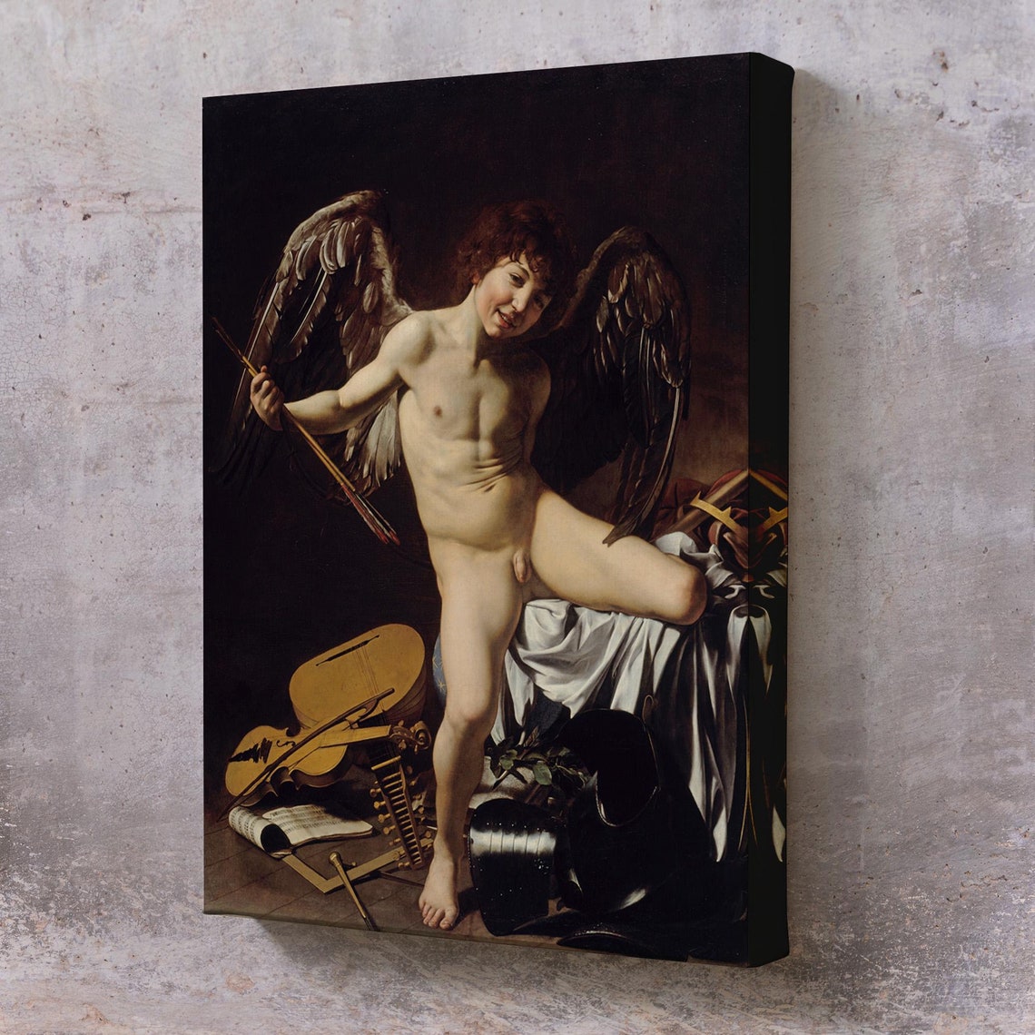 Caravaggio Amor Vincit Omnia Cupid Victor Classical Masterpiece Poster - Image 4