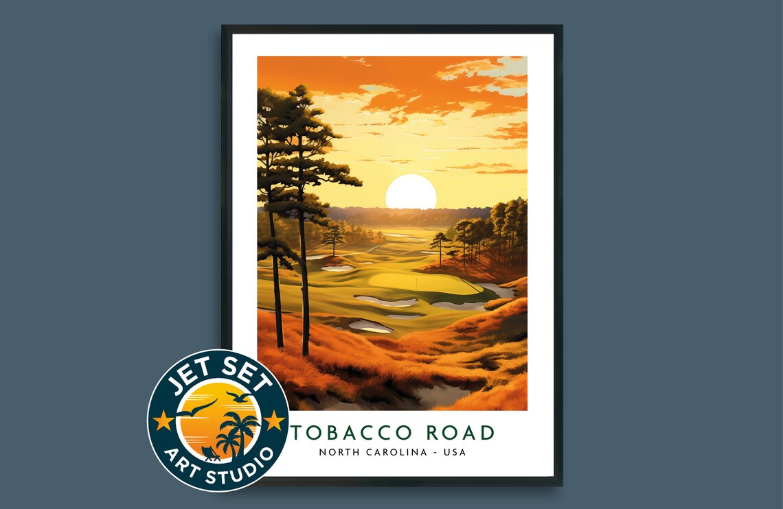 Tabacco Road Golf Course Travel Poster, North Carolina