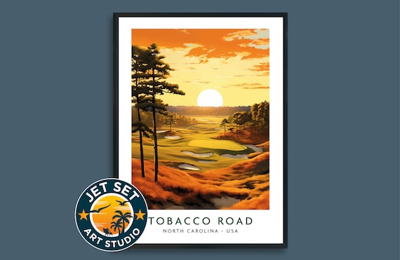 Tabacco Road Golf Course Travel Poster, North Carolina