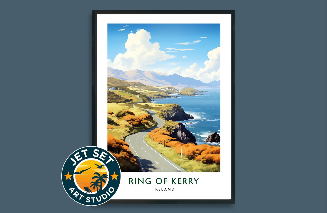Ring Of Kerry County Ireland Travel Poster