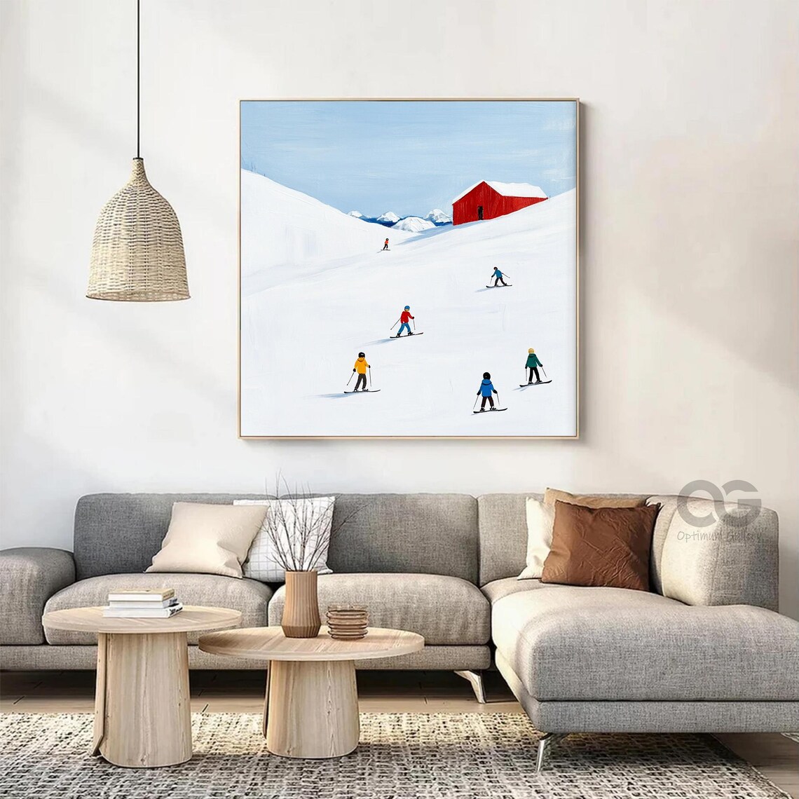Ski Sport Winter Mountain Art Print, Personalized Gift - Image 2