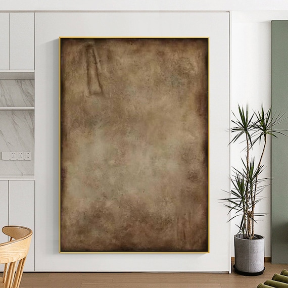 Brown Wabi Sabi Abstract Art Print, Neutral Modern