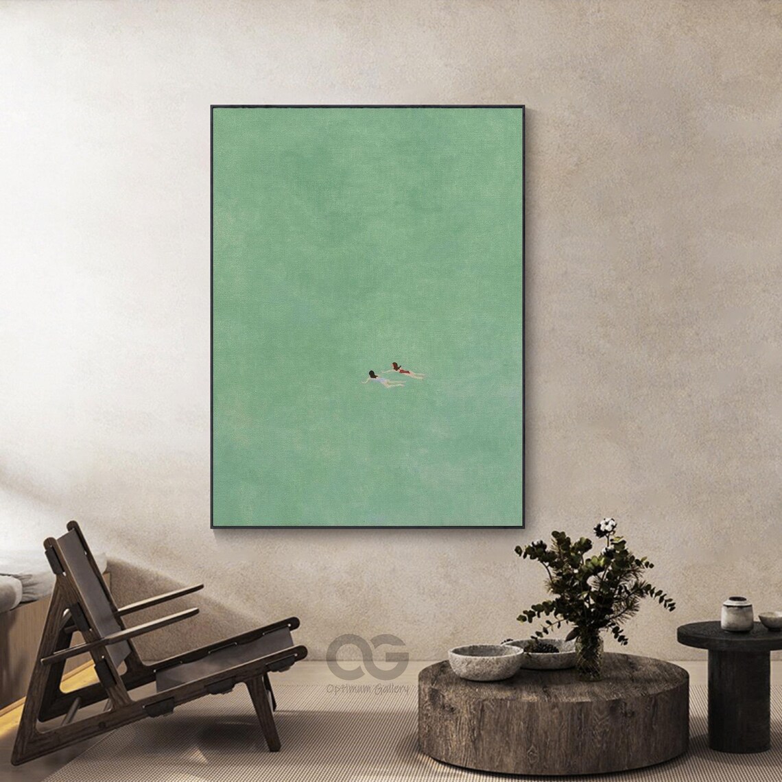 Swimming Into The Sea, Vintage Retro Art Print - Image 2