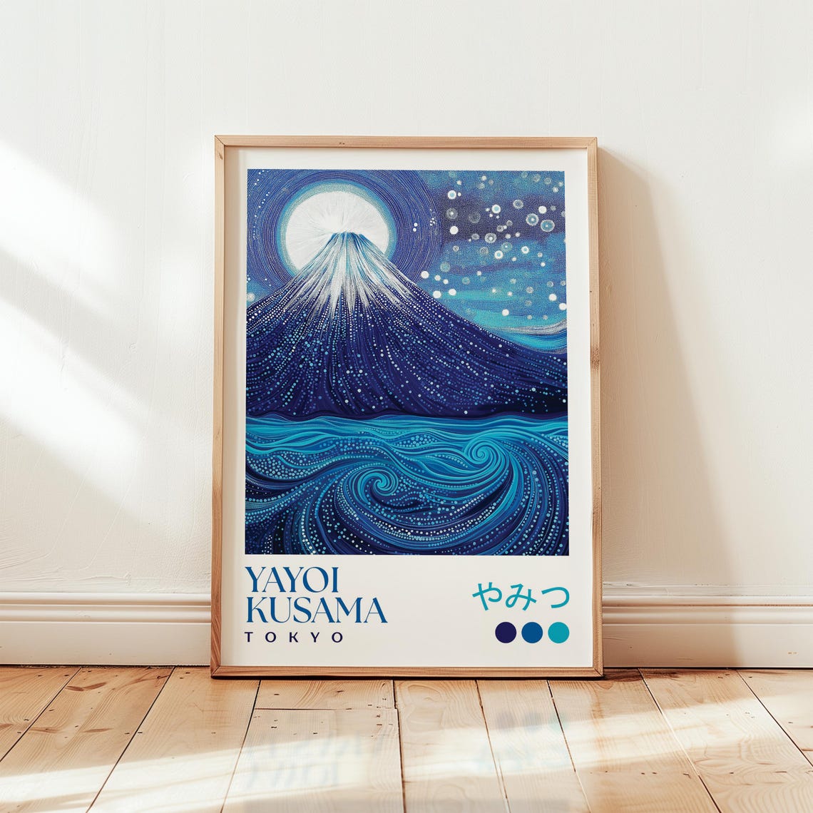 Yayoi Kusama Inspired Mountain Print Abstract Japanese Wall Art