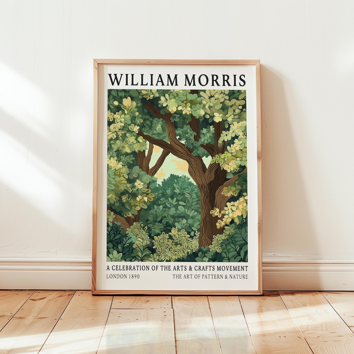 William Morris Green Forest Vintage Botanical Art Print