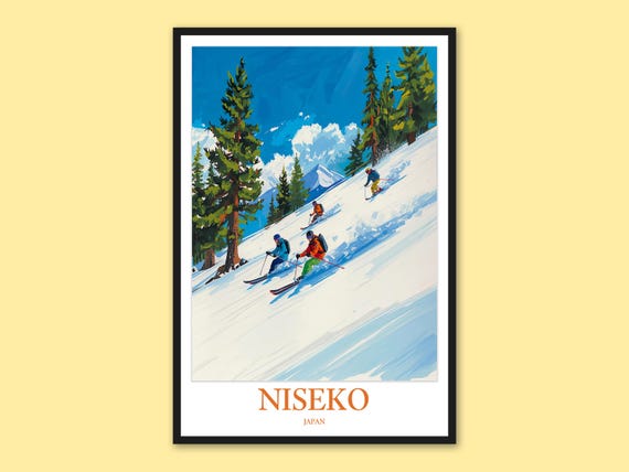 Niseko Ski Print Mount Yotei Winter Travel Poster