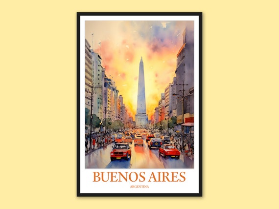 Buenos Aires Travel Poster Argentina Wall Art