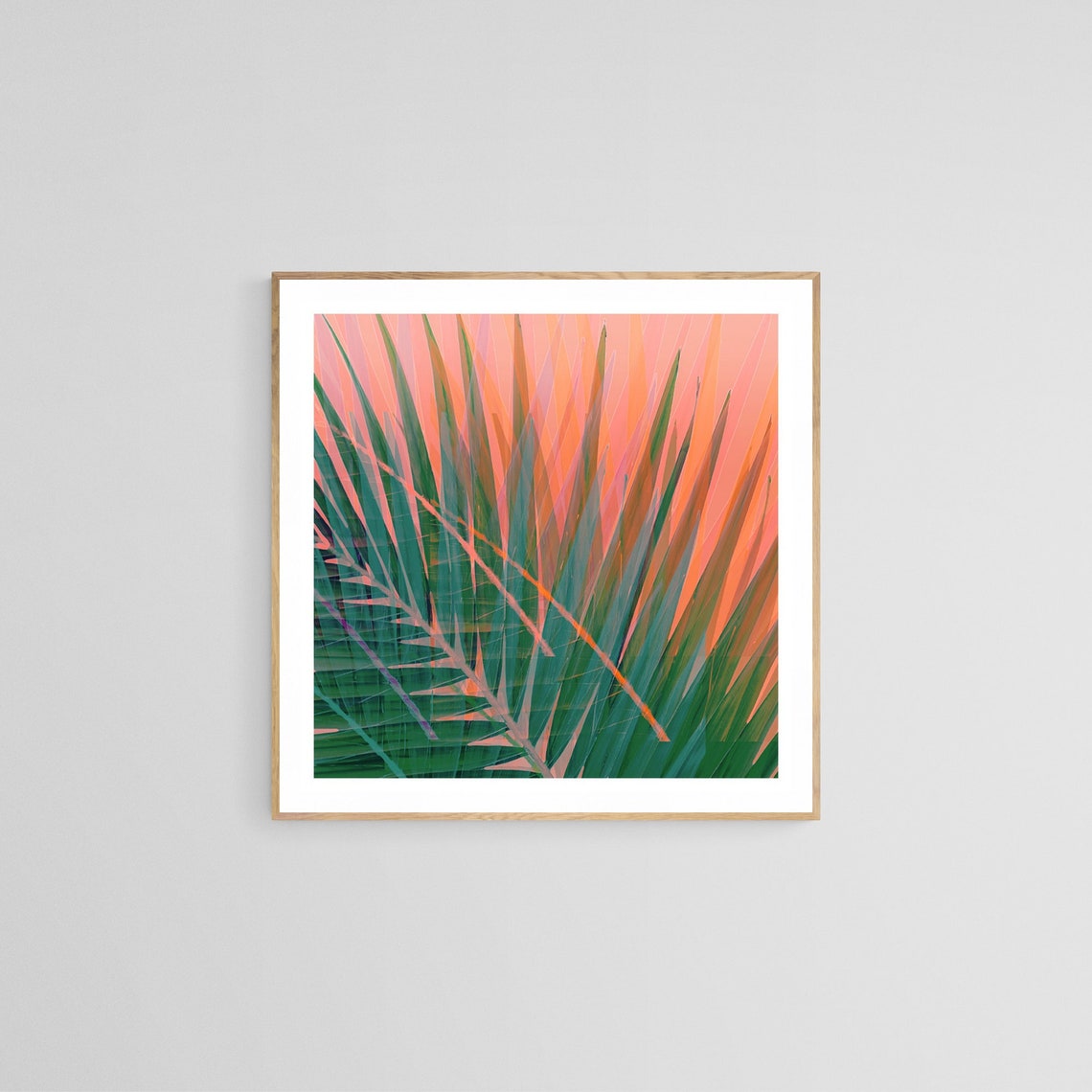 Abstract Palm Tree, Tropical Florida Wall Art Print