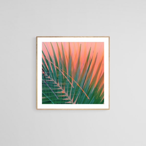 Abstract Palm Tree, Tropical Florida Wall Art Print