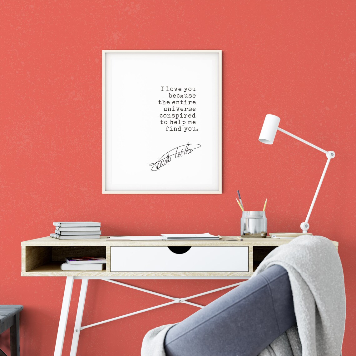 The Alchemist Quote by Paulo Coelho Art Print - Image 2