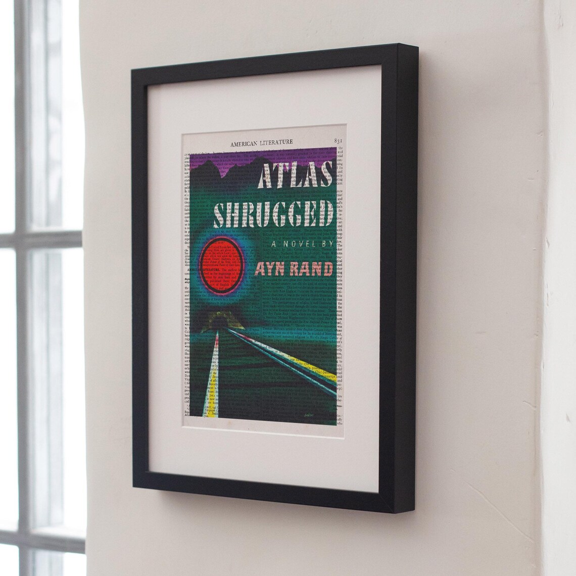 Ayn Rand Atlas Shrugged Railroad Book Page Vintage Literary Art Print - Image 4