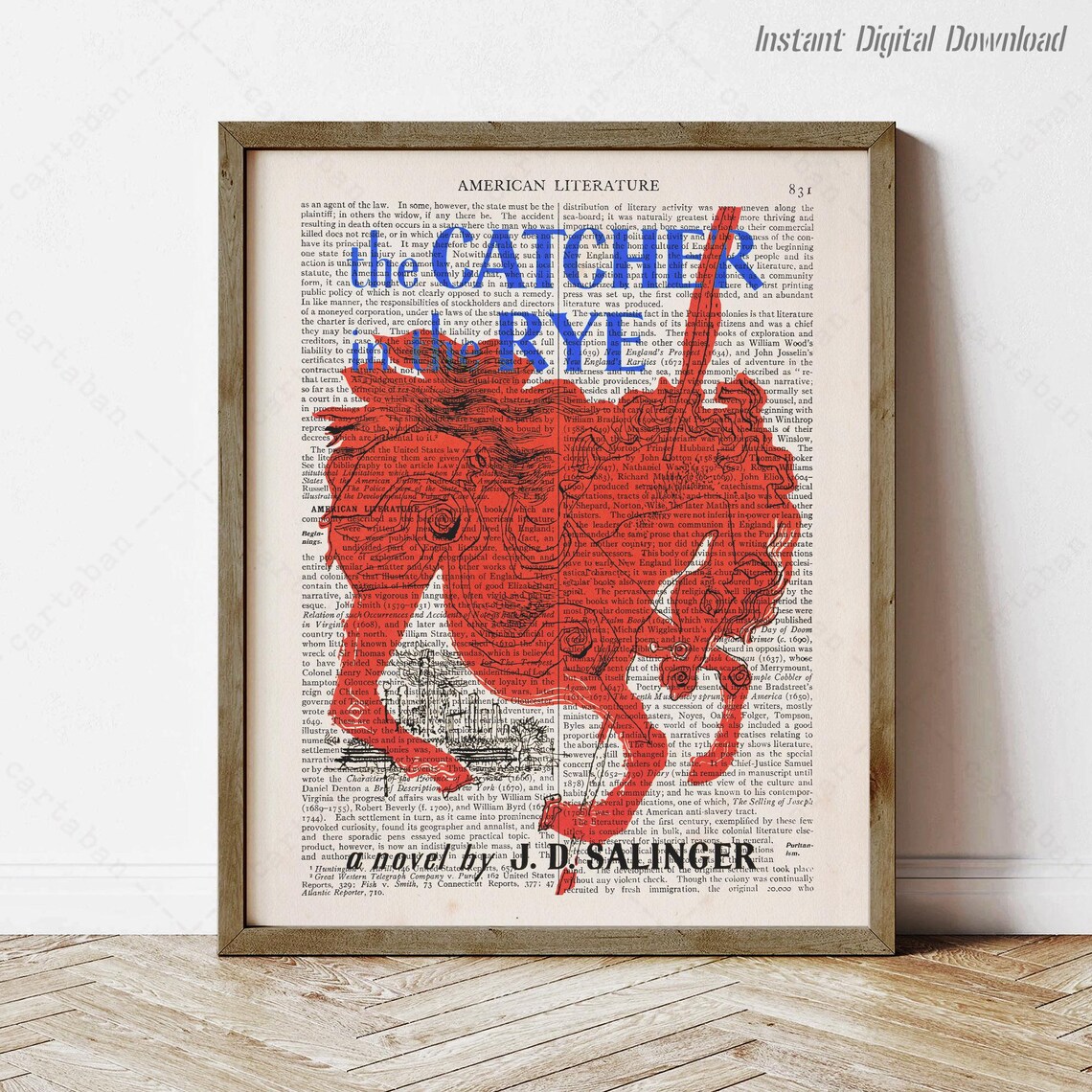 The Catcher in the Rye, J.D. Salinger Art Print
