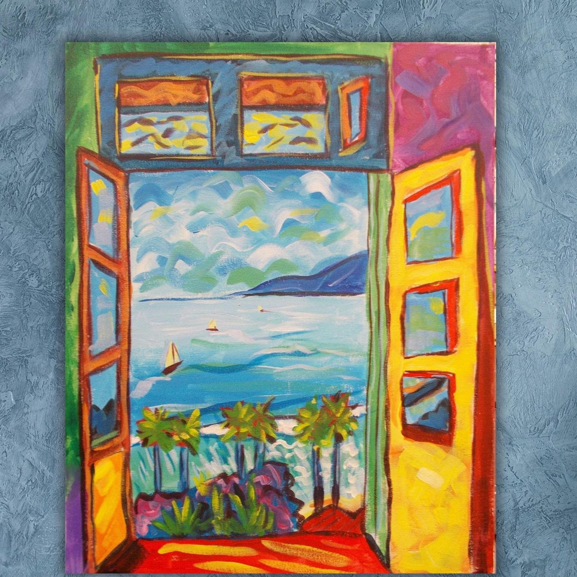 Henri Matisse Open Window Coastal Sailboats Fauvist Art Poster