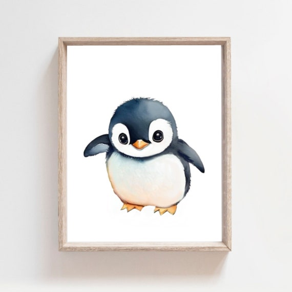 Penguin Art Print Nursery Wall Art Baby Animal Prints Nursery Decor Wall Art Penguin Poster Baby Decor