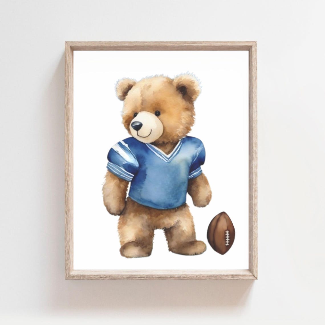 Bear Football Nursery Art Football Wal Art Sport Wall Art Football Decor Sports Decor Sport Nursery Prints Childrens Room Decor
