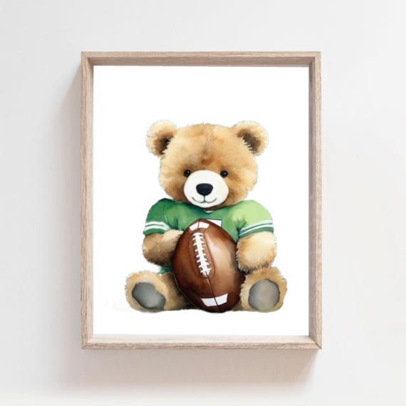 Football Nursery Art, Sport Decor for Children