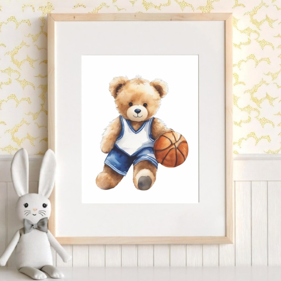 Basketball Nursery Prints Basketball Sport Posters Sport Prints Sport Animals Print Basketball Poster Junior Basketball - Image 2