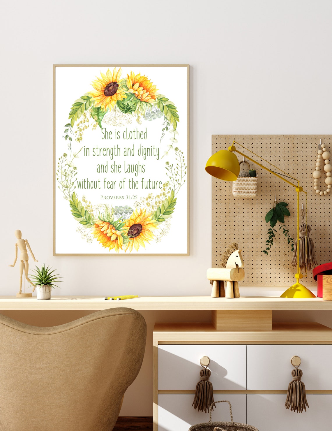 Sunflower Proverbs 3125 Bible Verse Home Decor Scripture Print Sign Inspirational Wall Art 4x6 5x7 8x10 11x14 16x20 Diy Decor - Image 2