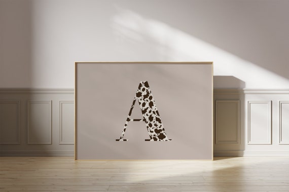 Custom Cowhide Letter Custom Letter Wall Art Western Aesthetic For Dorm Western Nursery Art Cowgirl Statement Piece Art