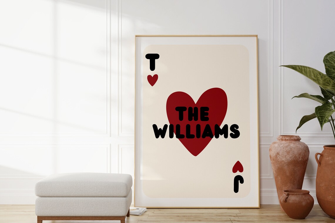 Custom Playing Card Custom Couples Gift Anniversary Art Trendy Couples Gift Cute Anniversary Gift Wedding Art - Image 2