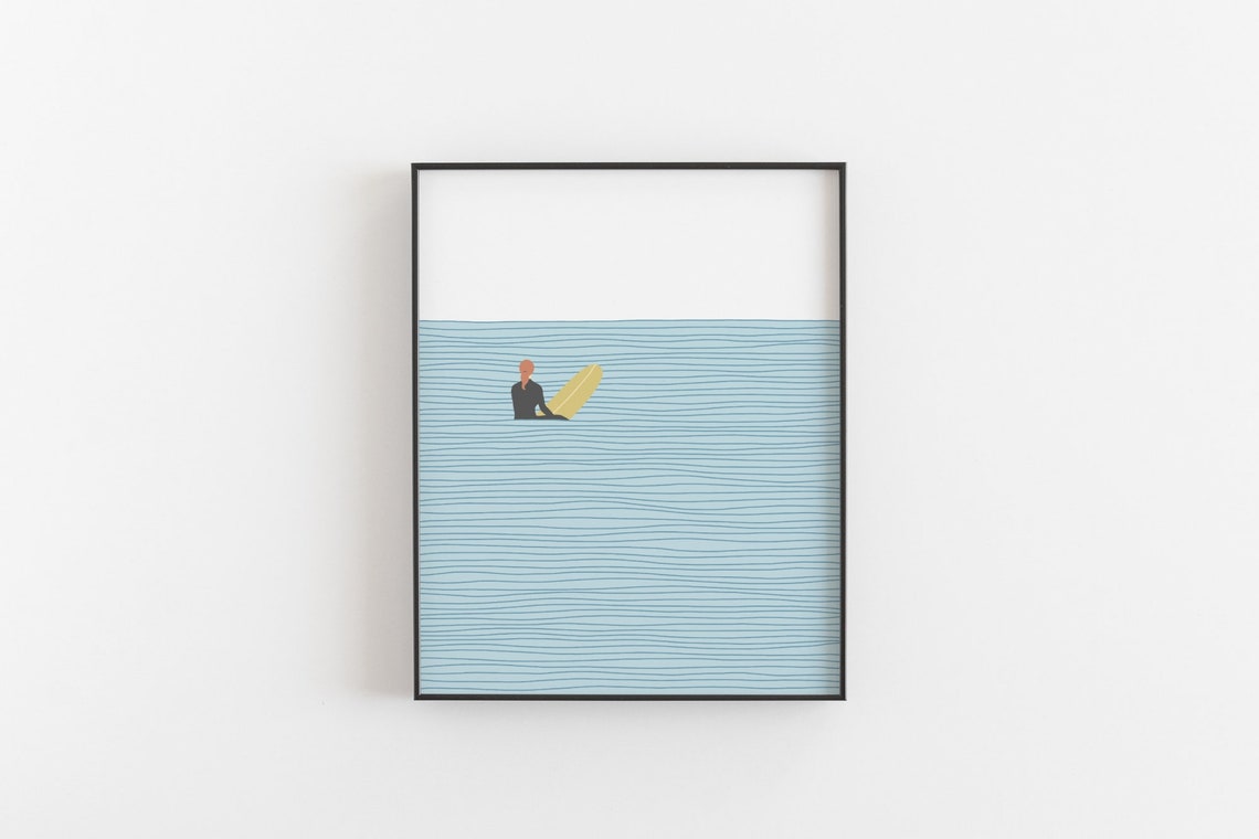 Yellow Vintage Surf Van With Surfboards Retro Beach Trip Poster - Image 3