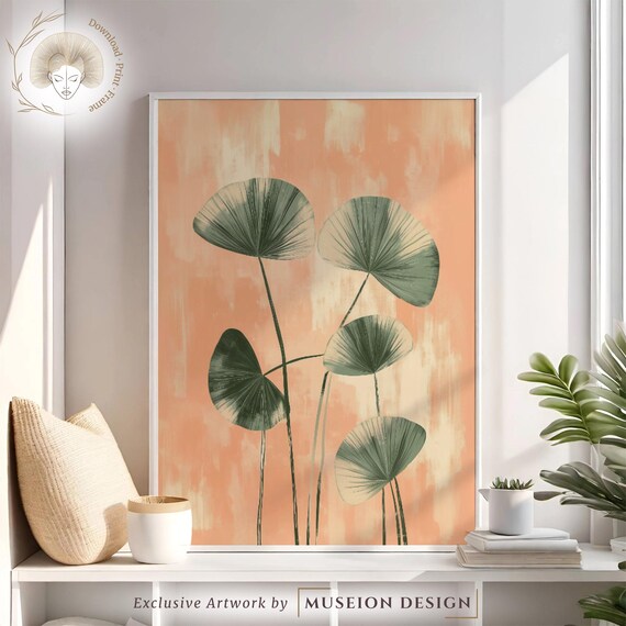 Tropical Leaves Print Boho Botanical Art