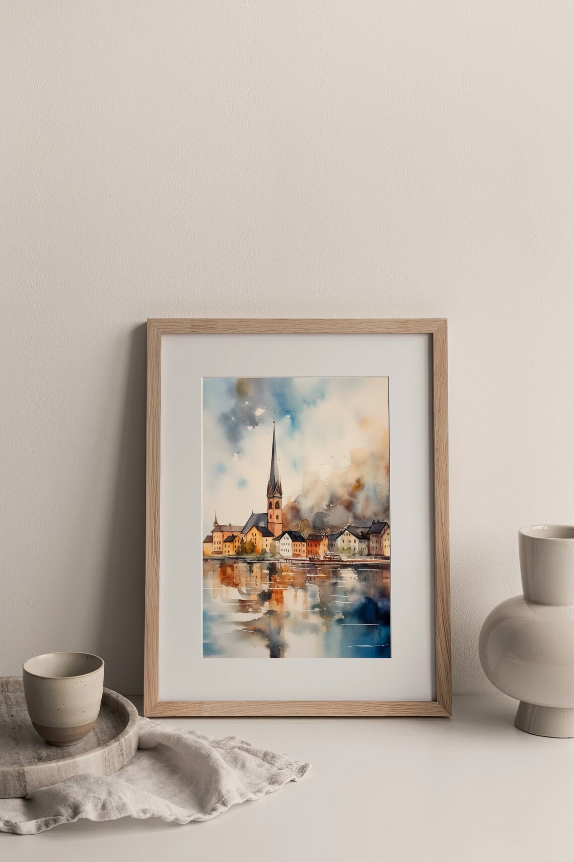 Stockholm Watercolor Cityscape Travel Poster - Image 3