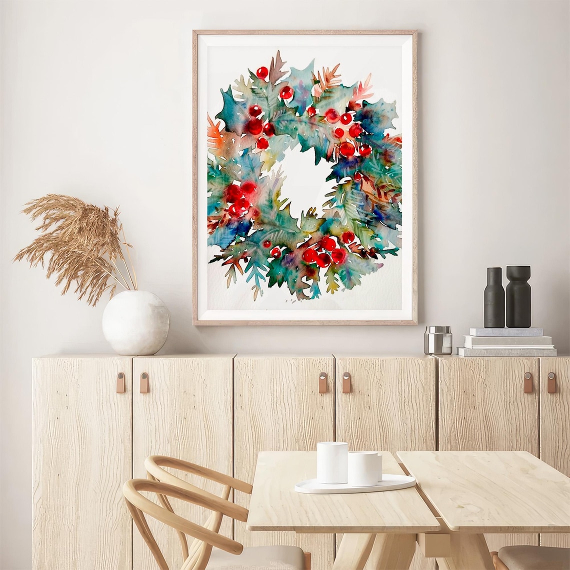 Christmas Pine Branch Watercolor Poster - Image 5