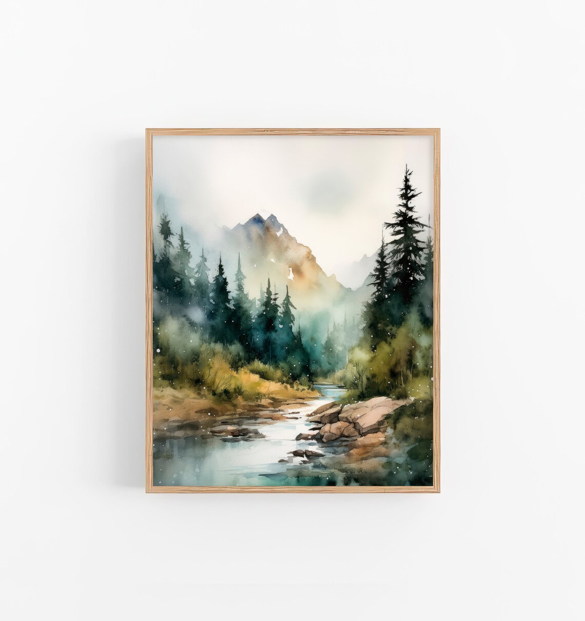 North Cascades Watercolor Art Print, Washington Landscape - Image 4
