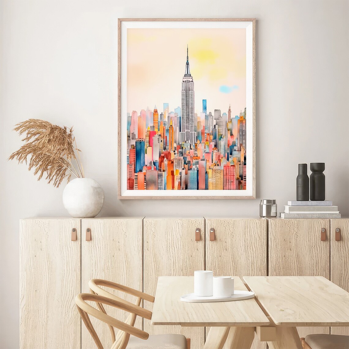 New York City Watercolor Art Print, Skyline - Image 5