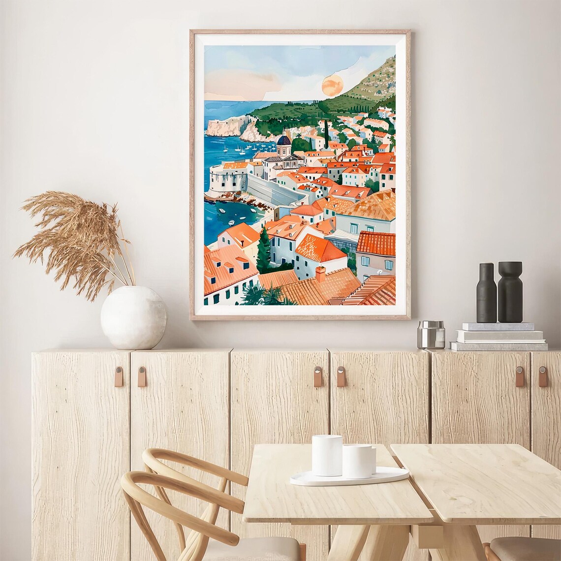 Dubrovnik Watercolor Cityscape Art Print, Croatia - Image 5