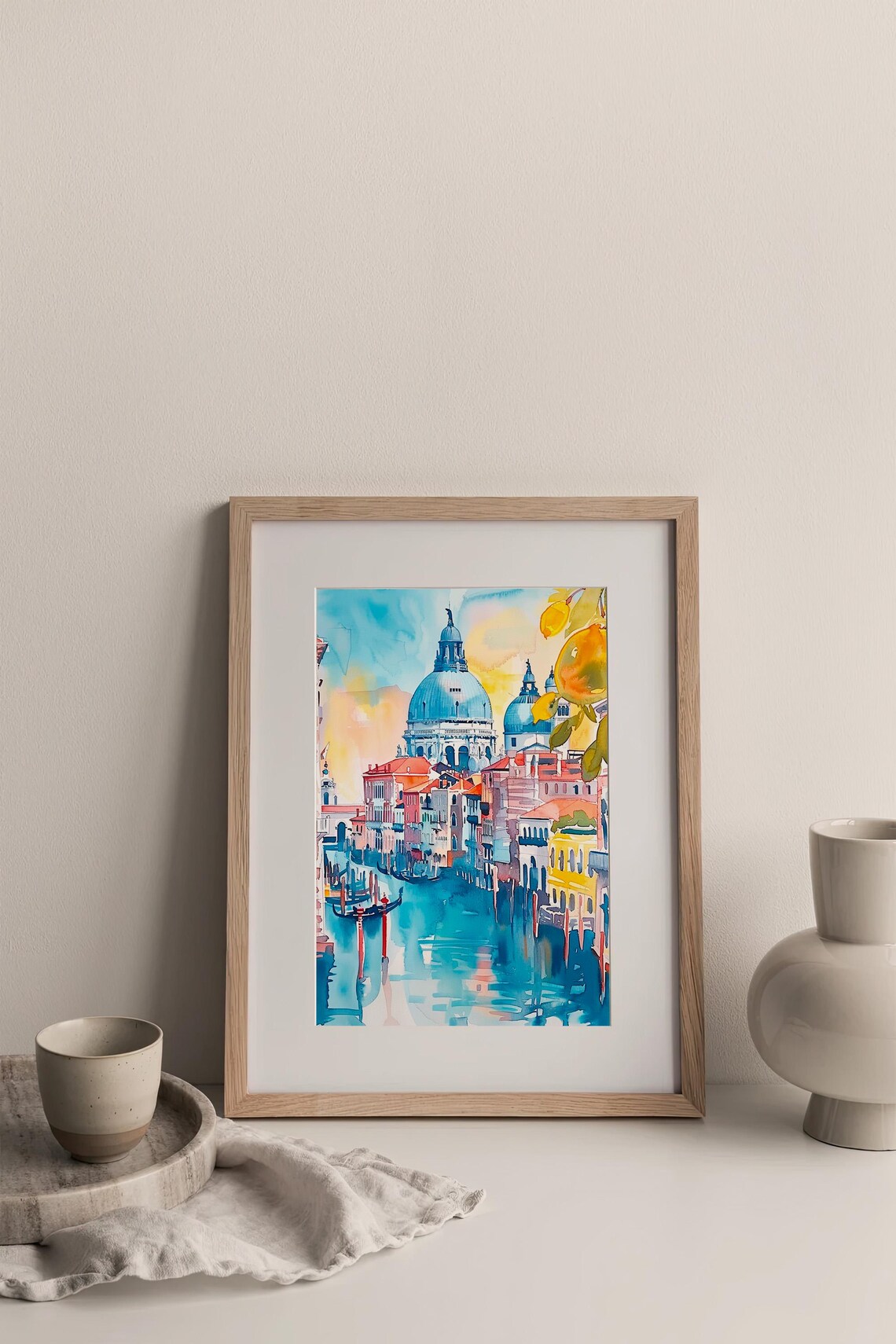 Venice Cityscape Watercolor Art Print, Italy - Image 3
