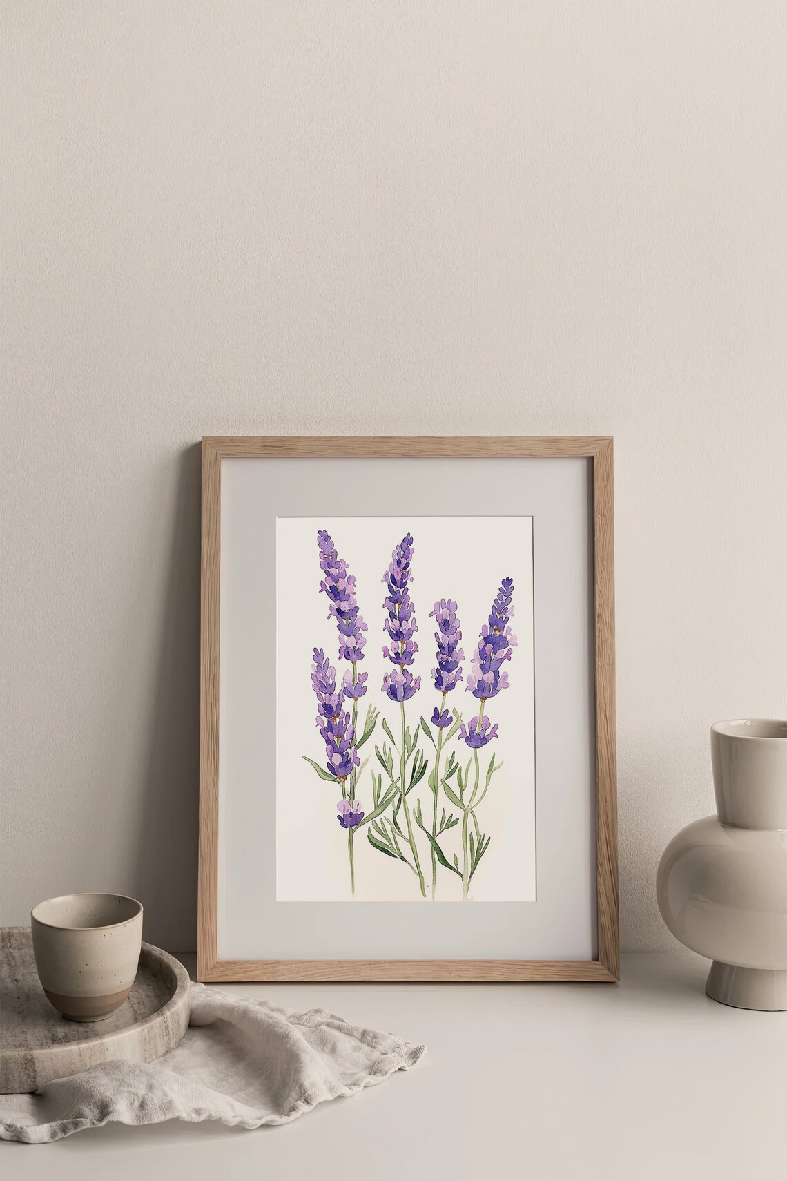 Lavender Flowers Watercolor Art Print, Tuscany Botanical - Image 4
