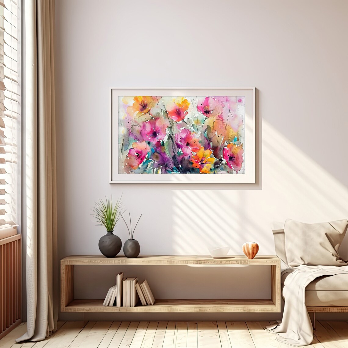 Pansy Flowers Watercolor Botanical Art Print - Image 5