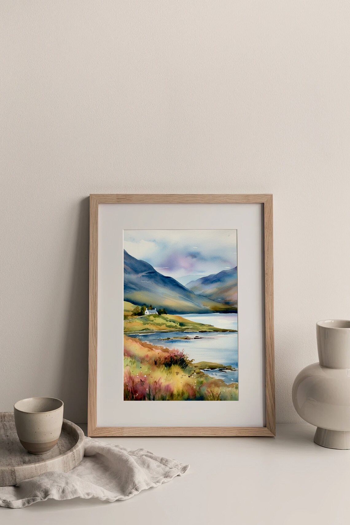 Lake District Watercolor Art Print, England Countryside - Image 5
