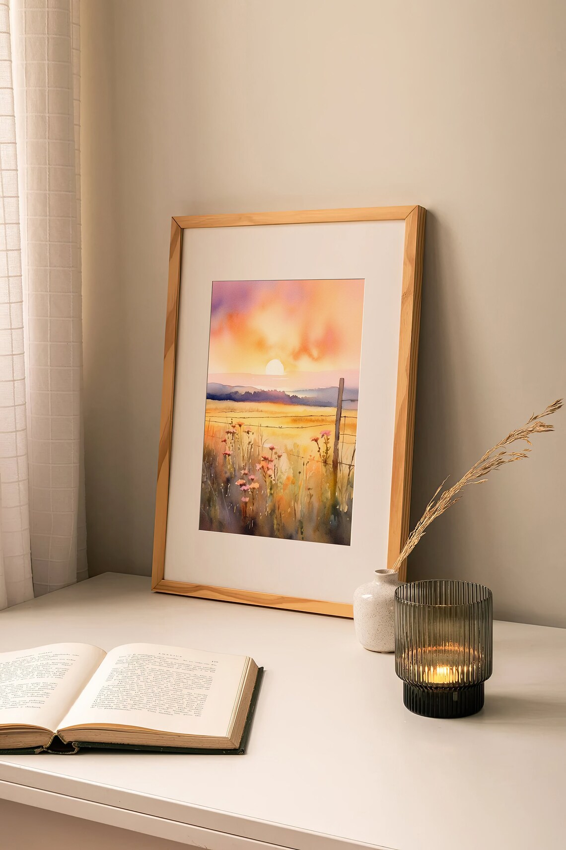 Teton Valley Watercolor Art Print, Idaho Landscape - Image 2