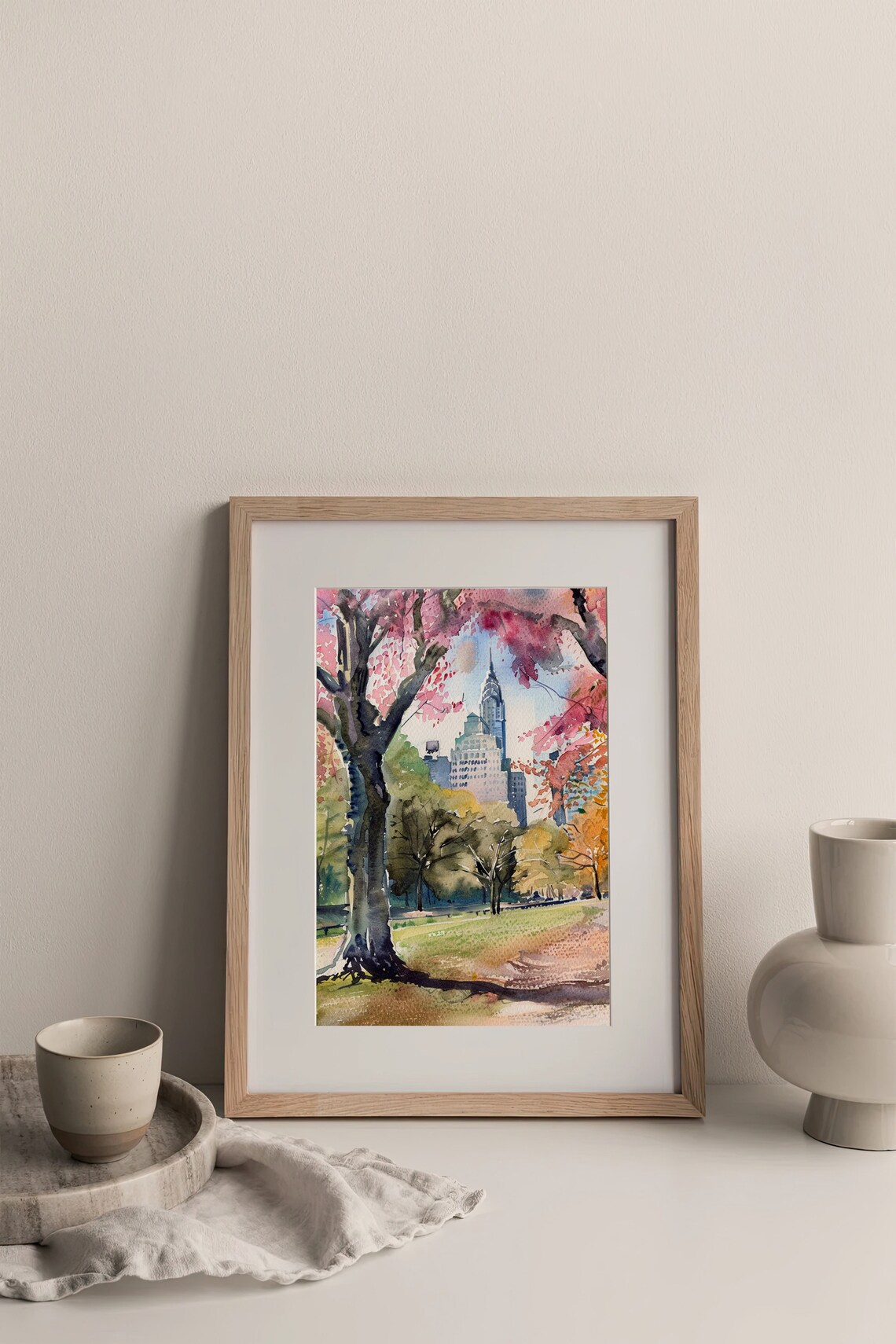 Central Park Watercolor Travel Art Poster - Image 3