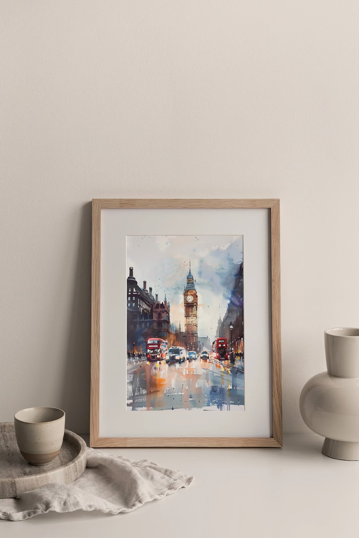 London Watercolor Painting England Art Print - Image 3