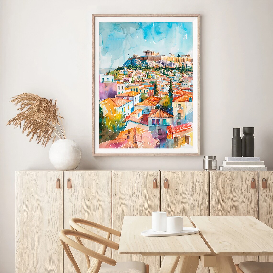 Athens Watercolor Art Print, Greece Travel Poster - Image 5
