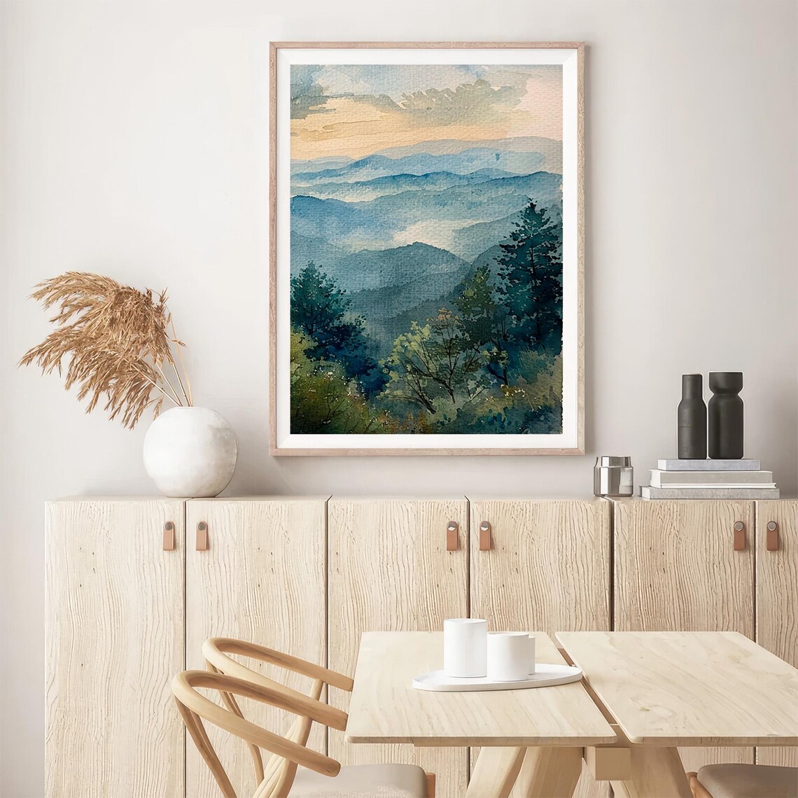Blue Ridge Watercolor Art Print, North Carolina Mountains - Image 5